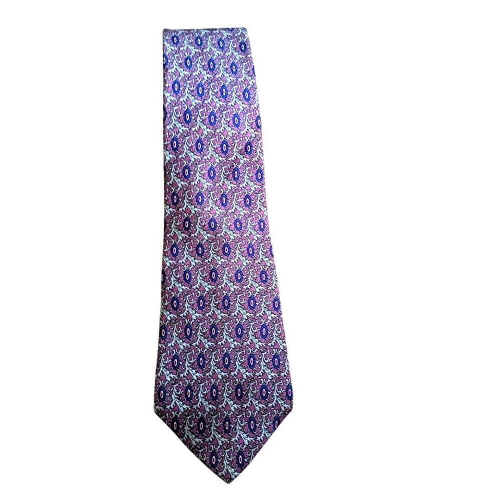 Christian Dior Multicolored Geometric Print Silk Necktie Classic